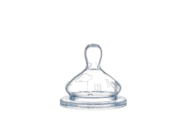Tétine silicone Emotion T.1 - 3 vitesses Transparent