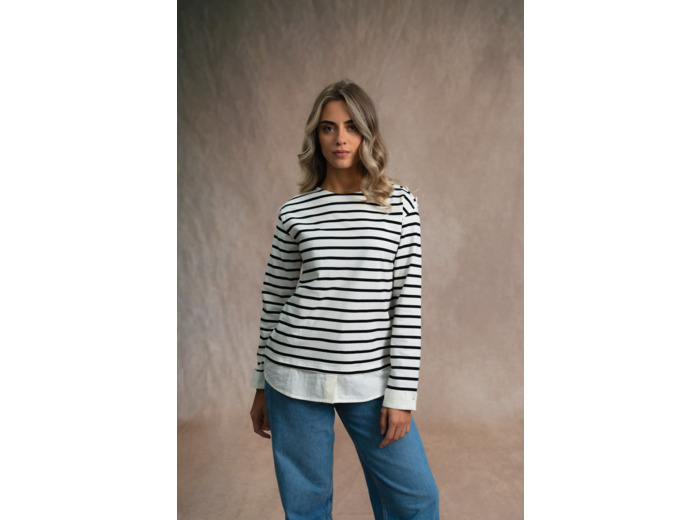 Tee-shirt rayé manches longues femme Catherine