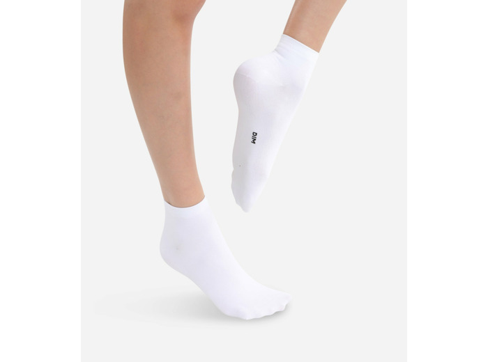 Lot de 2 socquettes blanches seconde peau Femme