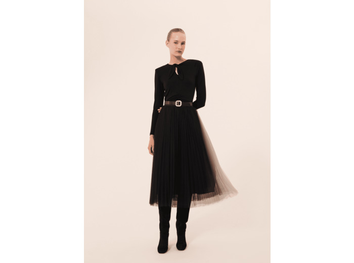 Jupe Juillet Noir en Polyester