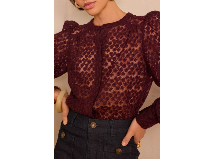 Chemisier brodé CAMOMILLE en coton