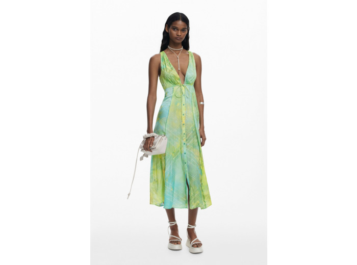 Robe Sans Manches En Tissu – Femme