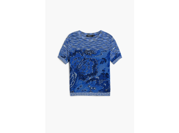 T-Shirt À Manches Courtes En Tricot – Femme