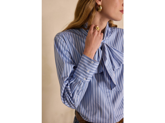 Chemise en coton à rayures SANDRINE