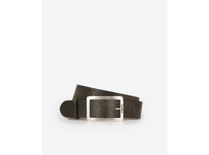 Ceinture en cuir effet vieilli brown