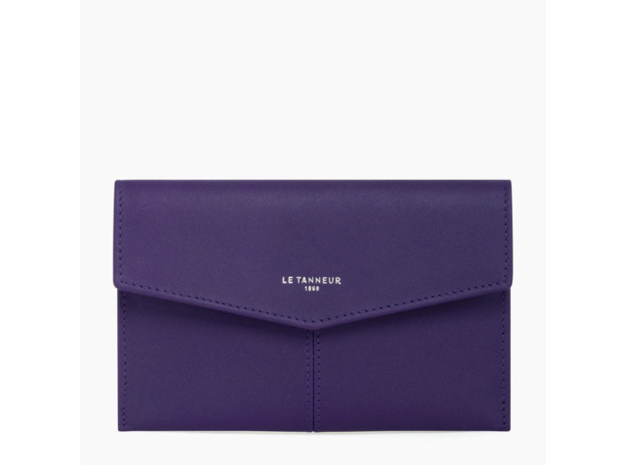 Pochette enveloppe moyen modèle Charlotte en cuir lisse