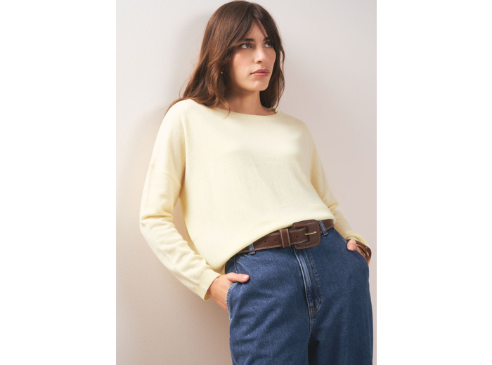 Pull col bateau 100% cachemire