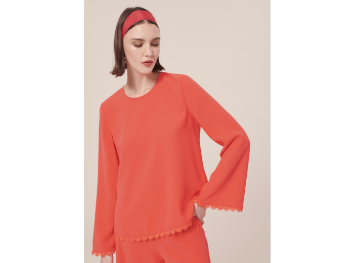 Top Tazzio Corail en Polyester