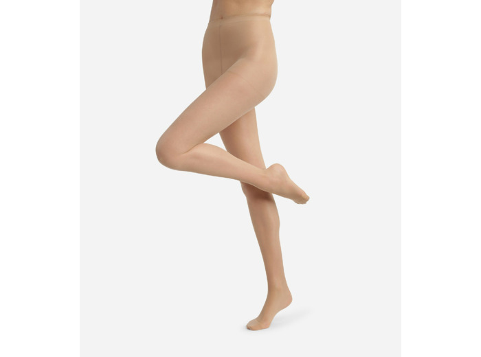 Collant femme chair en voile Lycra renforcé Beige Éclat Ultra Resist