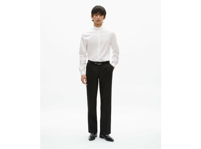 Chemise col marin a manches longues white