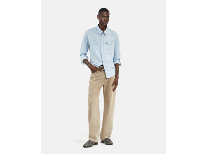 Chemise en denim blue beige