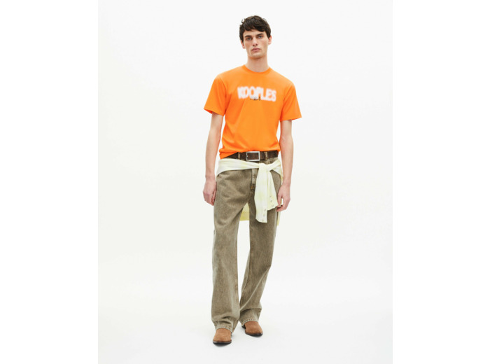 T-shirt manches courtes avec print orange
