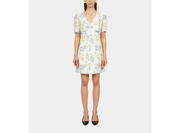 Robe Courte Imprimée Avec Fronces light blue/white