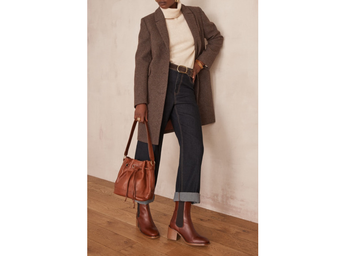Manteau ANABELLE motif chevrons