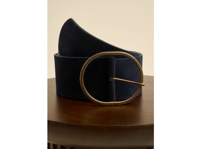 Ceinture large en cuir