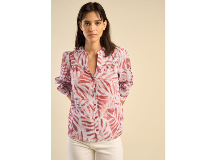 Chemise ample imprimé végétal