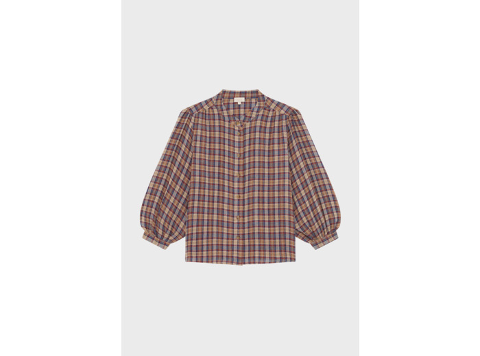 Chemise col rond à carreaux - BENNIE