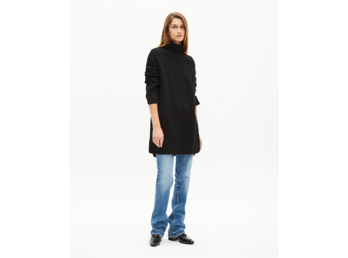 Robe courte en laine noire black