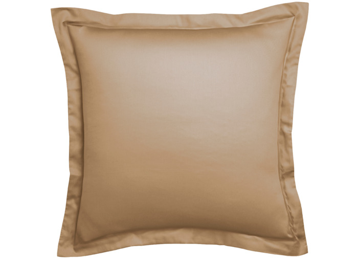 Taie d'oreiller Harmonie Satin de coton coloris Caramel