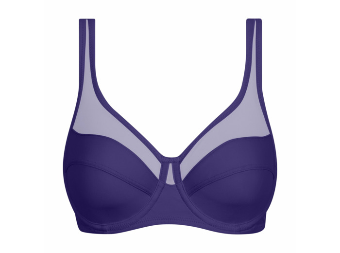 Soutien-gorge emboitant en microfibre et tulle Violet Dim Generous