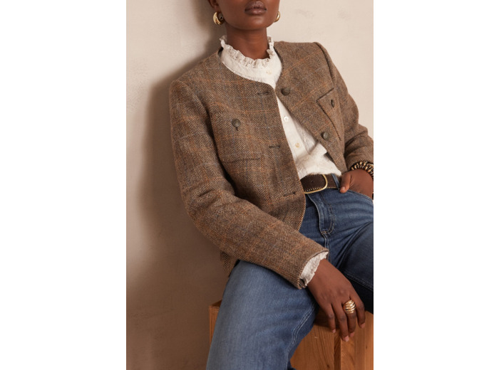 Veste PIA en laine motif chevron