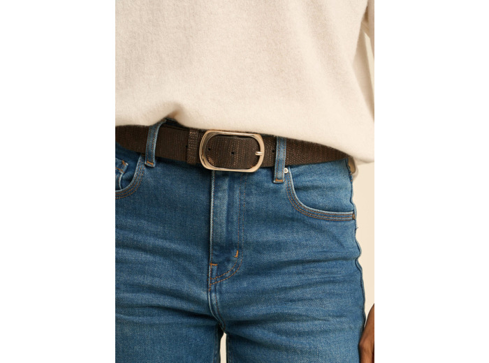 Ceinture en cuir irisée