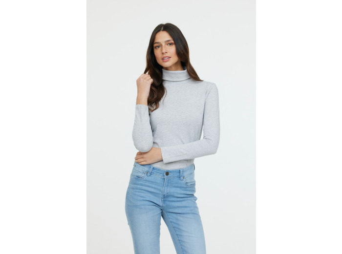 Col roulé basique en coton bio