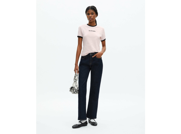 T-shirt manches courtes print classique lila