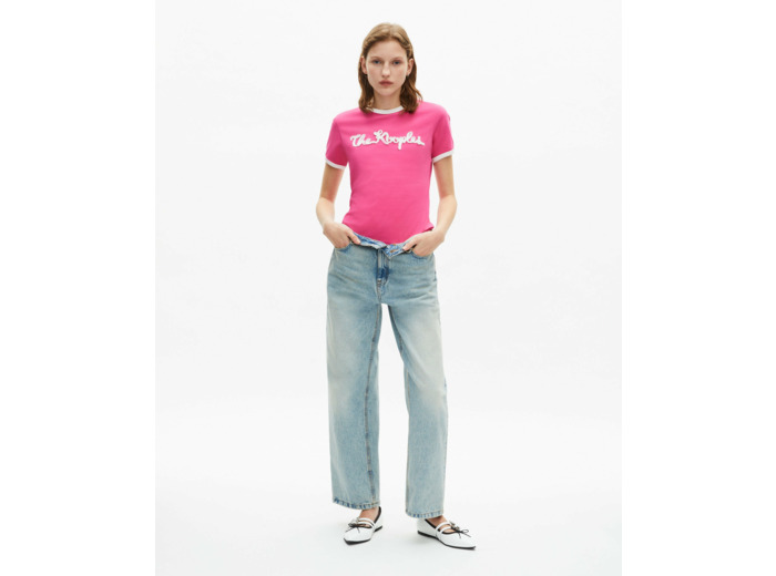 T-shirt manches courtes et print ruben fushia