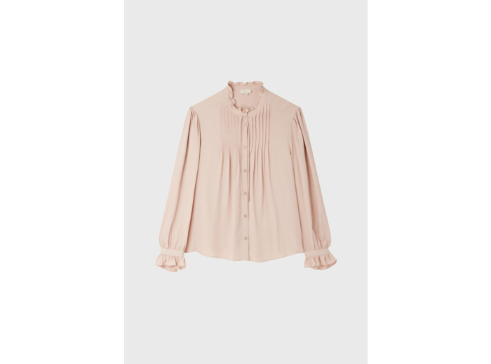 Chemise fluide unie à col montant - CLEORE