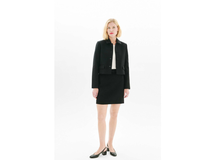 Veste voyelle tweed