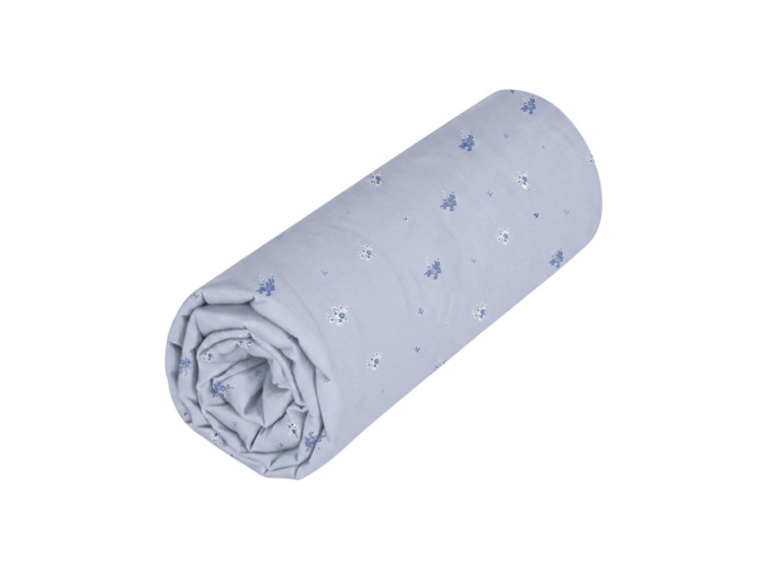 Drap housse Poème Bleu | Imprimé |Tradition des Vosges