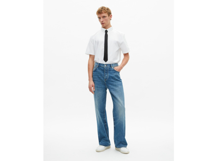 Chemise a manches courtes col classique white