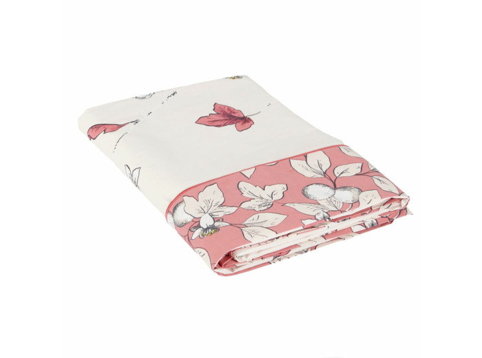 Drap plat Oranger | Percale de coton | Tradition des Vosges