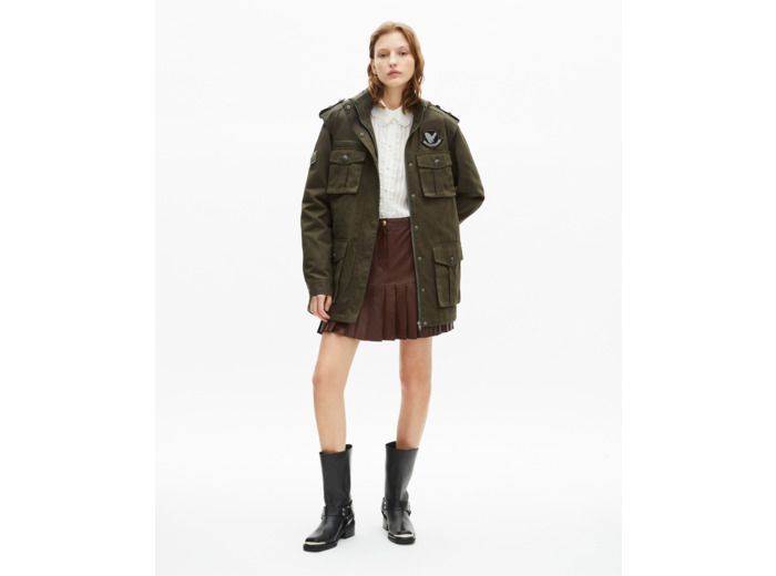 Parka à capuche kaki kaki