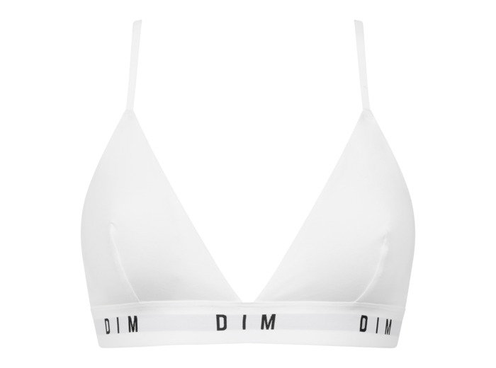 Soutien-gorge triangle sans armatures coton modal Blanc DIM Originals