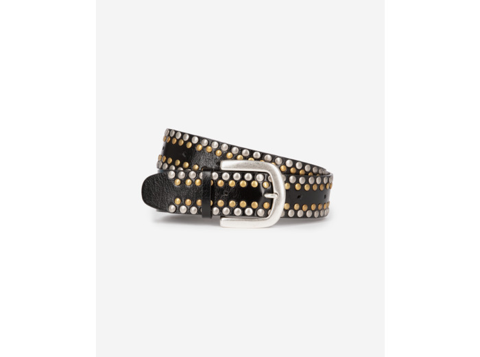 Ceinture en cuir avec studs black