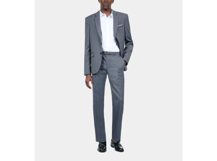 Pantalon De Costume En Laine Bleu blue