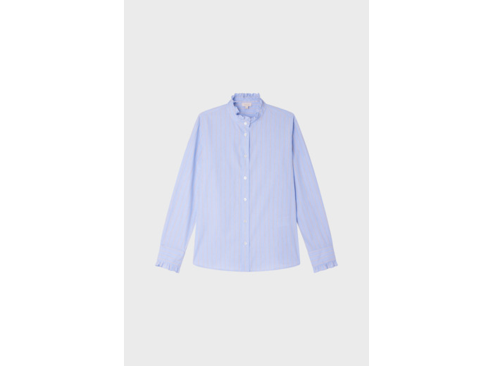 Chemise rayée à col montant - BAIDY