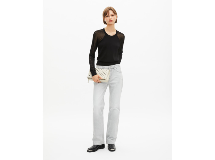 Jean droit gris clair grey