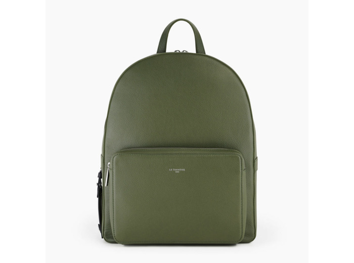 Sac à dos zippé Emile en cuir grainé