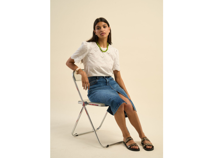Jupe en jean midi