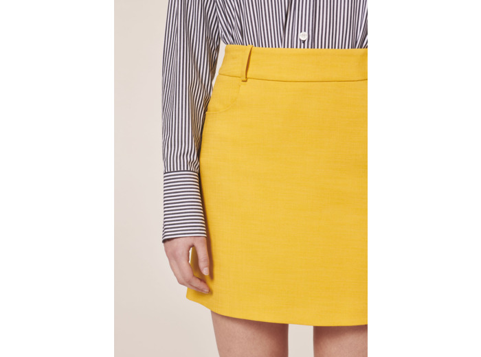 Jupe Janice Jaune en Viscose