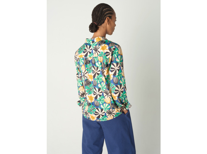 Chemise janice bleu majorelle
