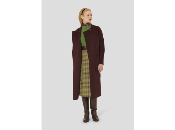 Manteau Mara Figue en Laine