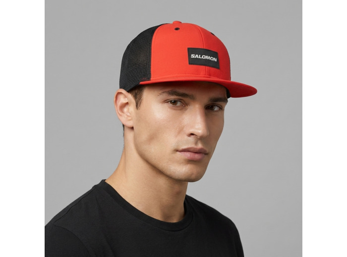 Trucker Flat Cap Cherry Tomato