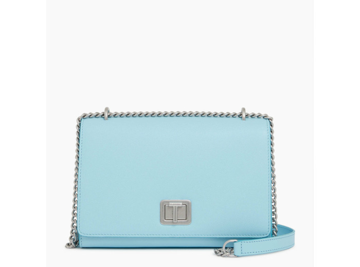 Grand sac bandoulière Eva en cuir grain caviar