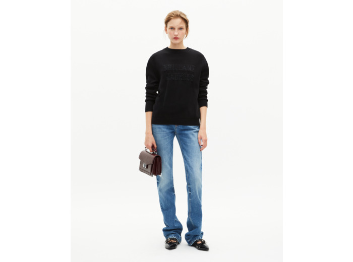 Pull avec jaquard lurex noir black