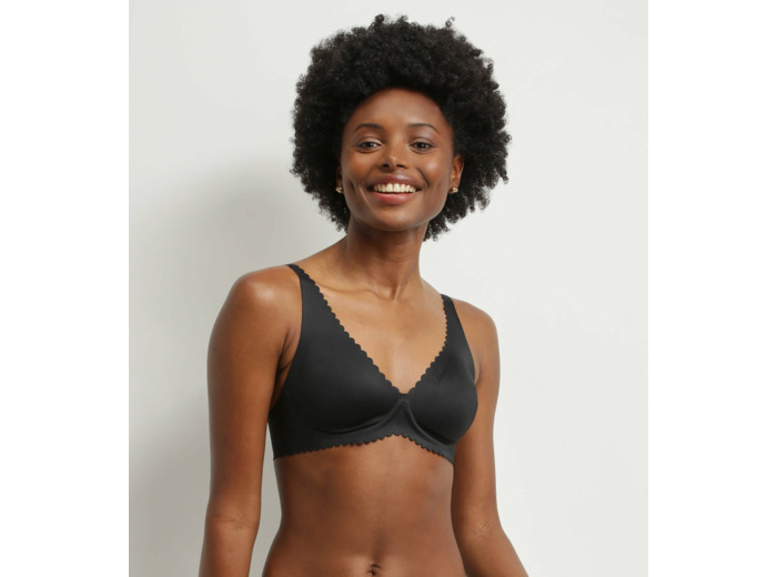 Soutien-gorge foulard à armatures en microfibre Noir Dim Body Touch