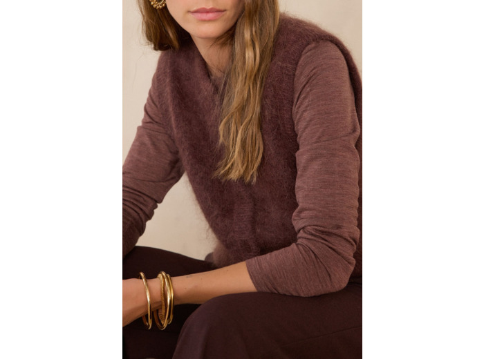 Gilet sans manches LOULOU en mohair